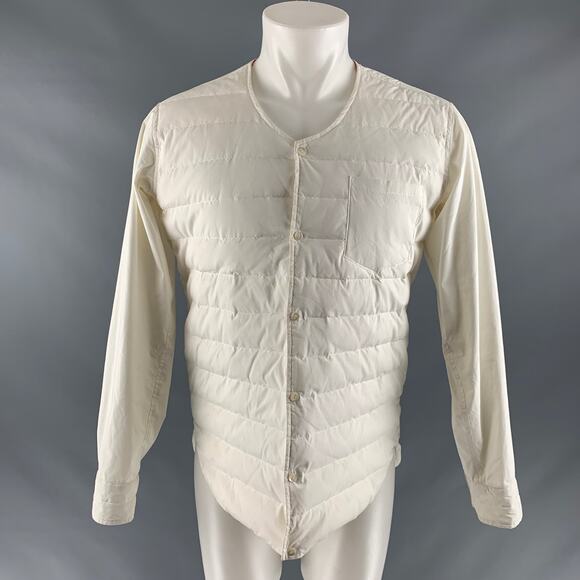 SASQUATCHfabrix Size XL Off White Quilted Cotton Blend Jacket